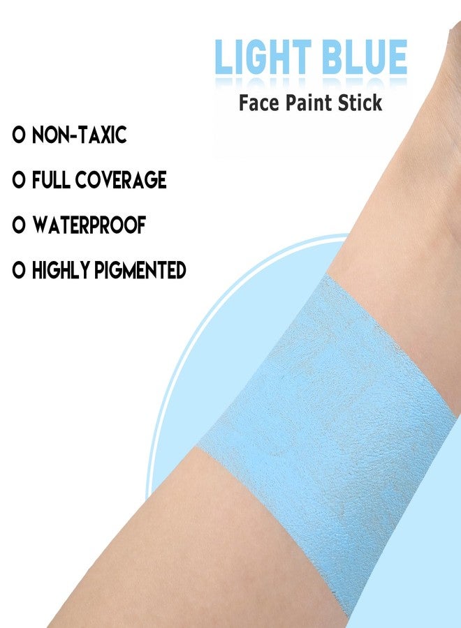 BOBISUKA Light Blue Face Paint Stick – Sweatproof Eye Black for Baseball Football Softball Sports, High Coverage Halloween Makeup Cosplay SFX – Ideal for Ice Fairy, Frost Spirit, Mermaid Looks - Image 3